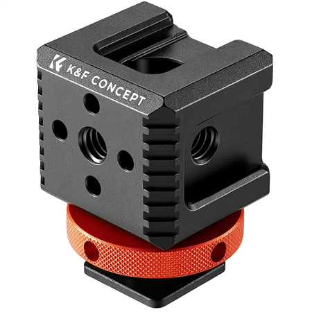 K&F Concept MS-75 Üçlü Cold Shoe Bağlantı Adaptörü / Flaş Kızağı Çoklayıcı