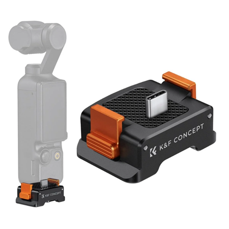 K&F Concept Osmo Pocket 3/4 için Type-C Şarj Soketli Genişleme Braketi