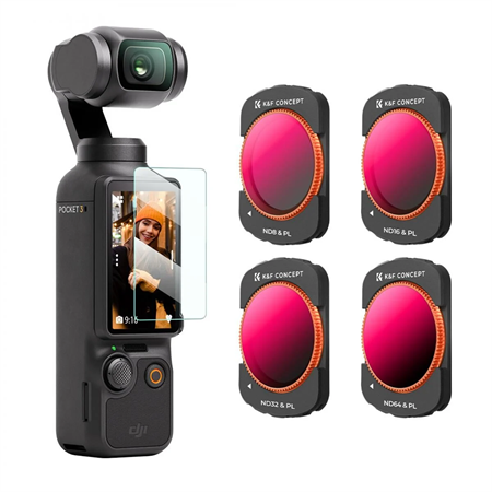 K&F Concept Osmo Pocket 4 Filtre Seti (ND&PL8/16/32/64)