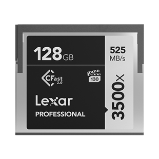 Lexar 128GB Professional 3500x CFast 2.0 Memory Card 525 mb/s