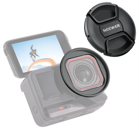 Neewer Insta360 Ace pro 1/2 Uyumlu 49mm Filtre Adaptör ve Lens Kapağı