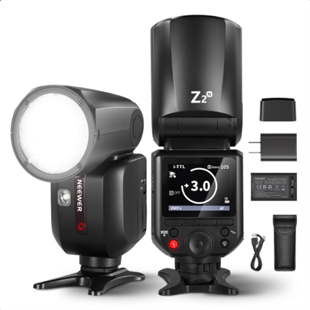 Neewer Z2-N Yuvarlak Başlıklı Bataryalı Tepe Flaşı (Nikon)