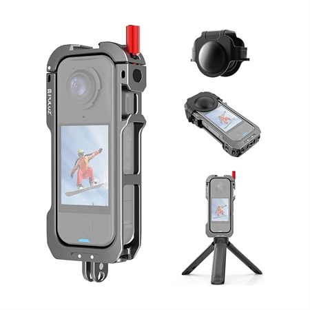 PULUZ Insta360 X4 Air Metal Kafes ve Lens Koruyucu Kapak