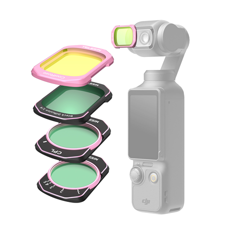 Telesin Osmo Pocket 4 Filtre Seti (VND + 1/4 Black Mist + Cool Rose + CPL)