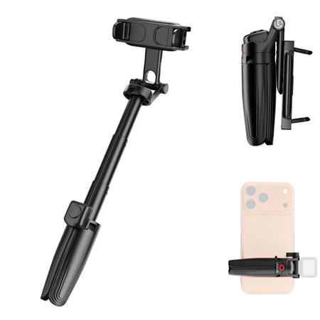 Ulanzi JJ21 Mini 3 in 1 Selfie Monopod Telefon Tutucu Tripod ve Kumandalı Grip - T184