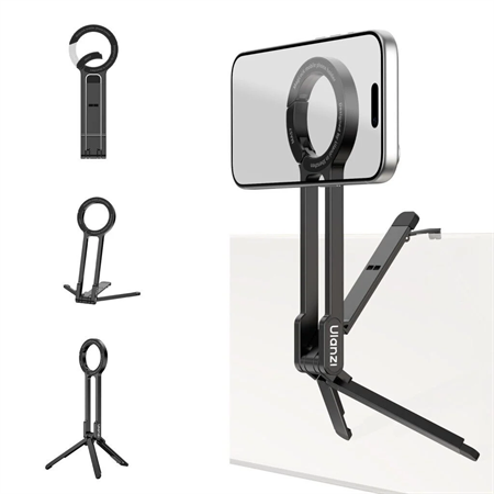 Ulanzi MA57 4 in 1 Manyetik Carabinerli Mini Telefon Tutucu Tripod Stand Siyah - S007