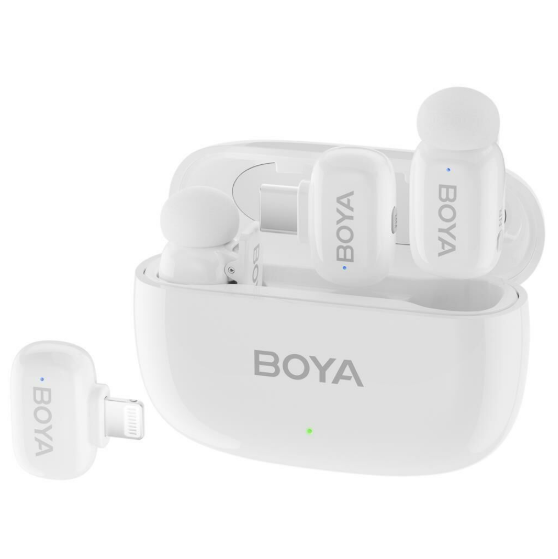 BOYA Mini Wireless Yaka Mikrofonu - Beyaz