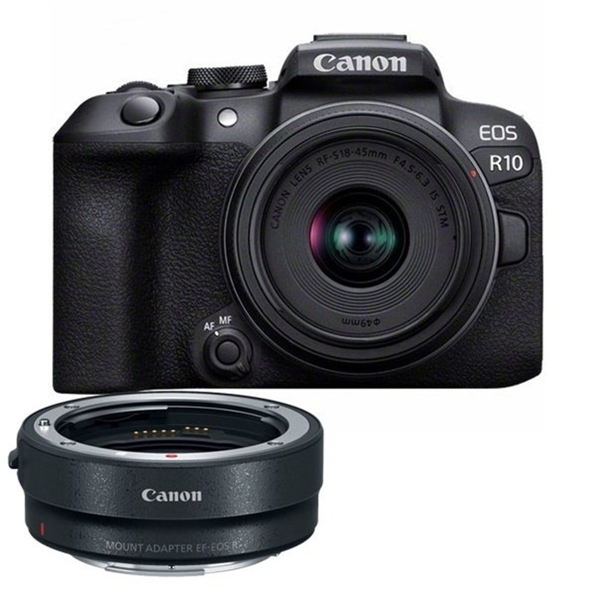 Canon EOS R10 18-45mm Lens + Canon EF-EOS R Mount Adaptör