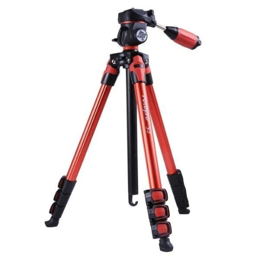 Fotopro S3 Profesyonel Tripod (Kırmızı & Siyah)