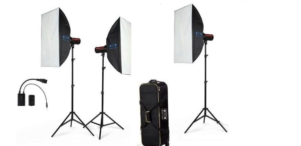 Golden Eagle FX400 400W 3 Lü Paraflaş Set Çantalı