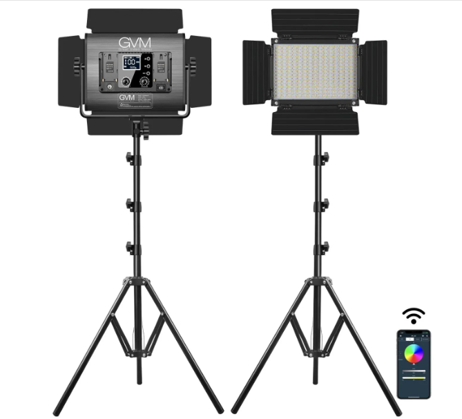 GVM 880RS RGB LED Stüdyo 2-Video Işığı Kiti