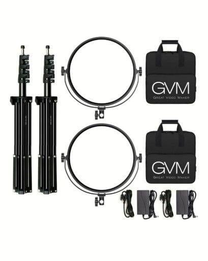 GVM Y60D256 Bi-Color LED Video Işığı İkili Ayaklı Kit