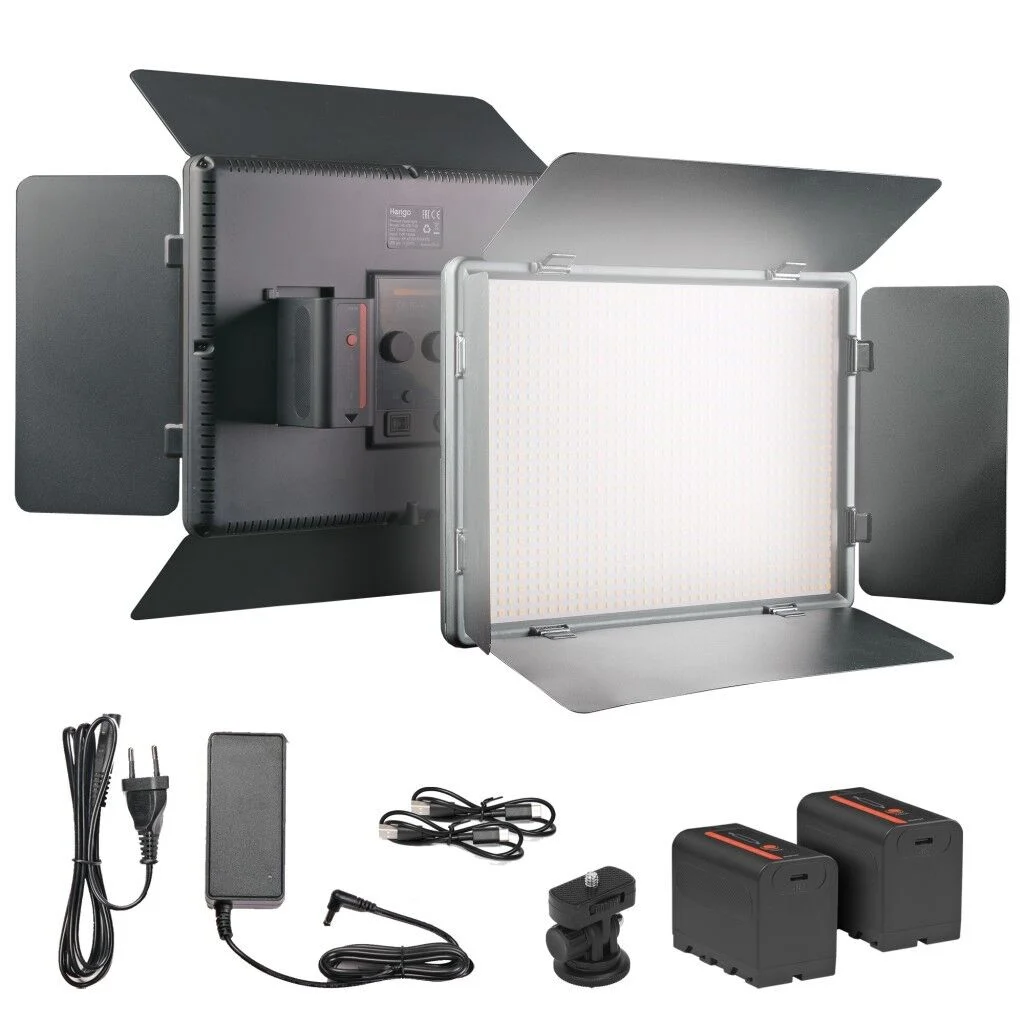 Herigo HR-LED1120 11'' 50W LED Panel Işık LED 2700K-6500K CRI 96+ Barndoor Dolgu Işığı