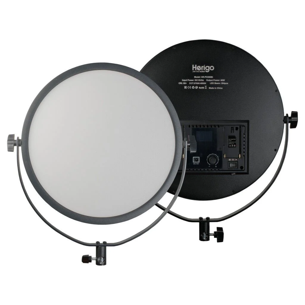 Herigo HR-PH360Bi 40cm 60W 2700K-6500K Bicolor LED Video Fotoğraf Işığı