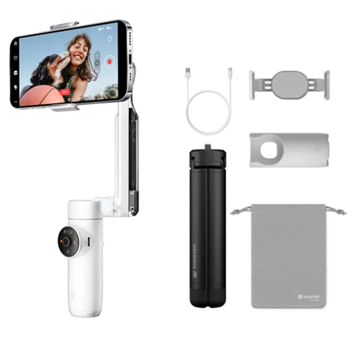 Insta360 Flow Smartphone Gimbal Pro Tripod Kit (White)