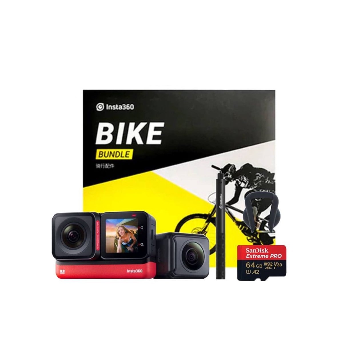 Insta360 ONE RS Twin Edition Bike Bundle Kit + 64GB MicroSD
