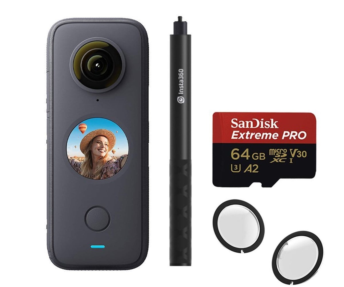 Insta360 One X2 & Invisible Stick & Sandisk 64gb Hafıza Kartı & Lens Guard
