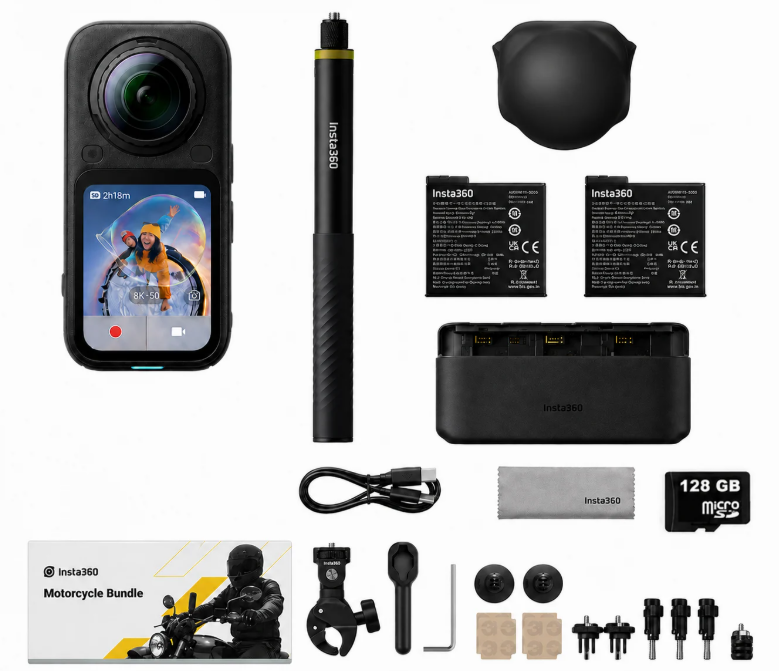 İnsta360 X6 Essentials Bundle Motosiklet Set 128GB 