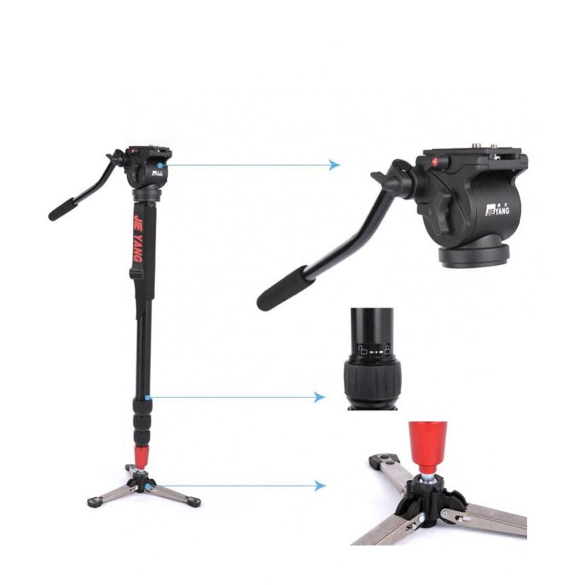 Jieyang 0507A Video Monopod 220cm