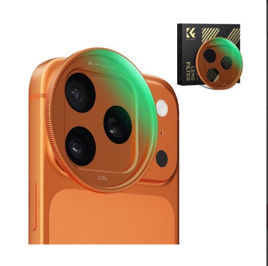 K&F Concept iPhone 17 Pro ve Pro Max için CPL Filtre Orange