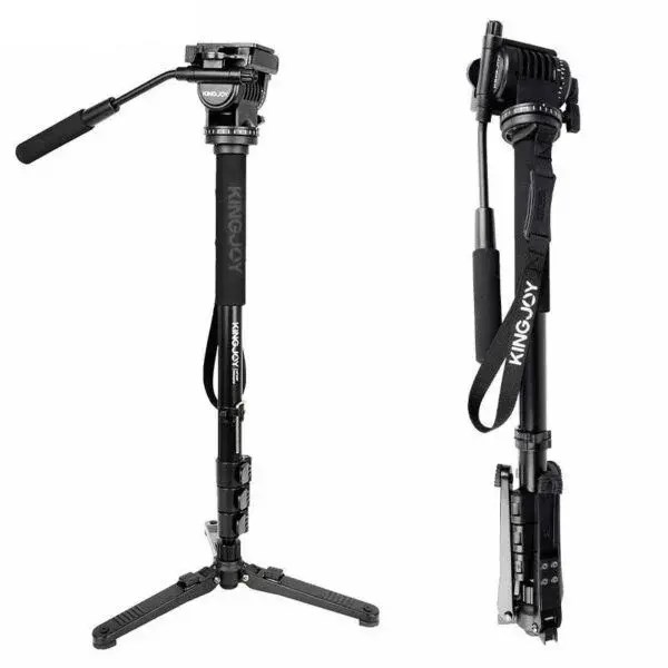 Kingjoy MP208F Monopod + VT-1510 Video Kamera Tripod Başliği + M3 360° Dönebilen Monopod Tabani