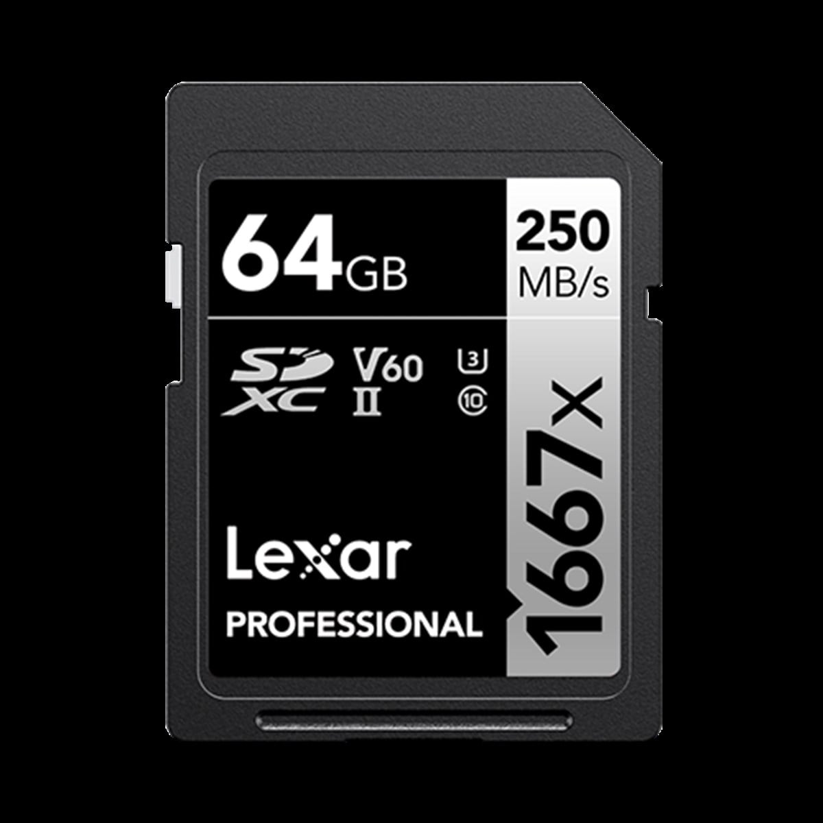 Lexar 64GB Professional 1667x SDXC UHS II Hafıza Kartı