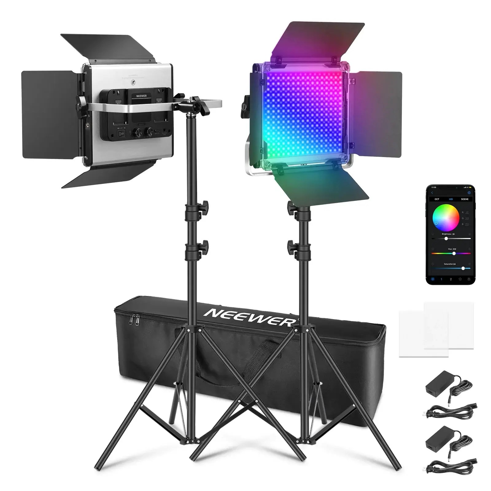 Neewer RGB660 Pro II RGB LED Video Işık Seti (2'li İkili Set)