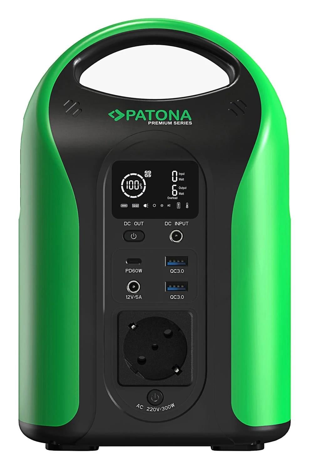 Patona 9990 Premium Powerstation Outdoor 300 / 300W 283Wh PD60W USB5V/3A DC12V/5A DC5525