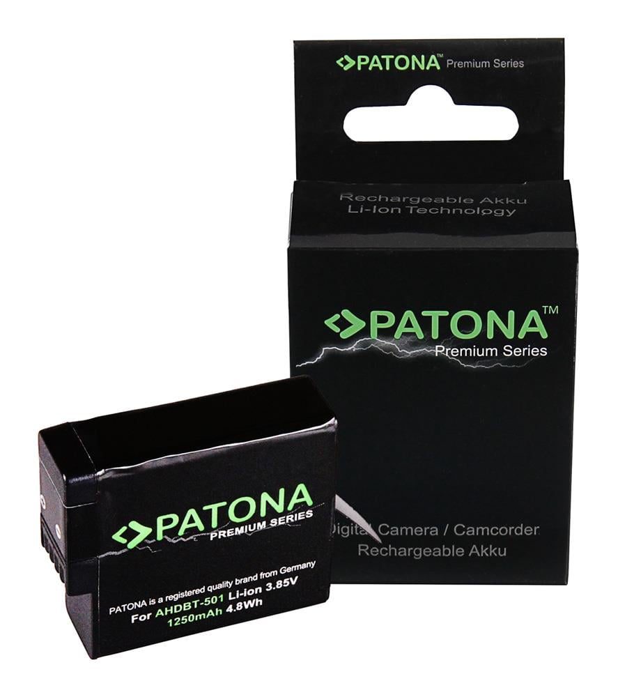 PATONA Battery f. GoPro Hero 5 Black AABAT-001 AHDBT-501 Hero 6 Hero 7
