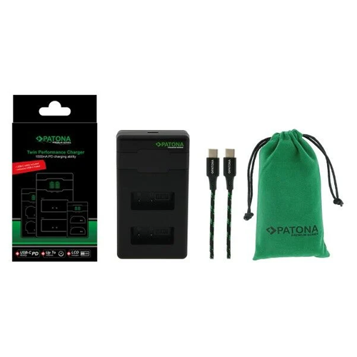 Patona FUJİ NP-W126 Premium Twin Performance İkili USB Şarj Aleti Cihazı + PD20W Hızlı Şarj Cihazı