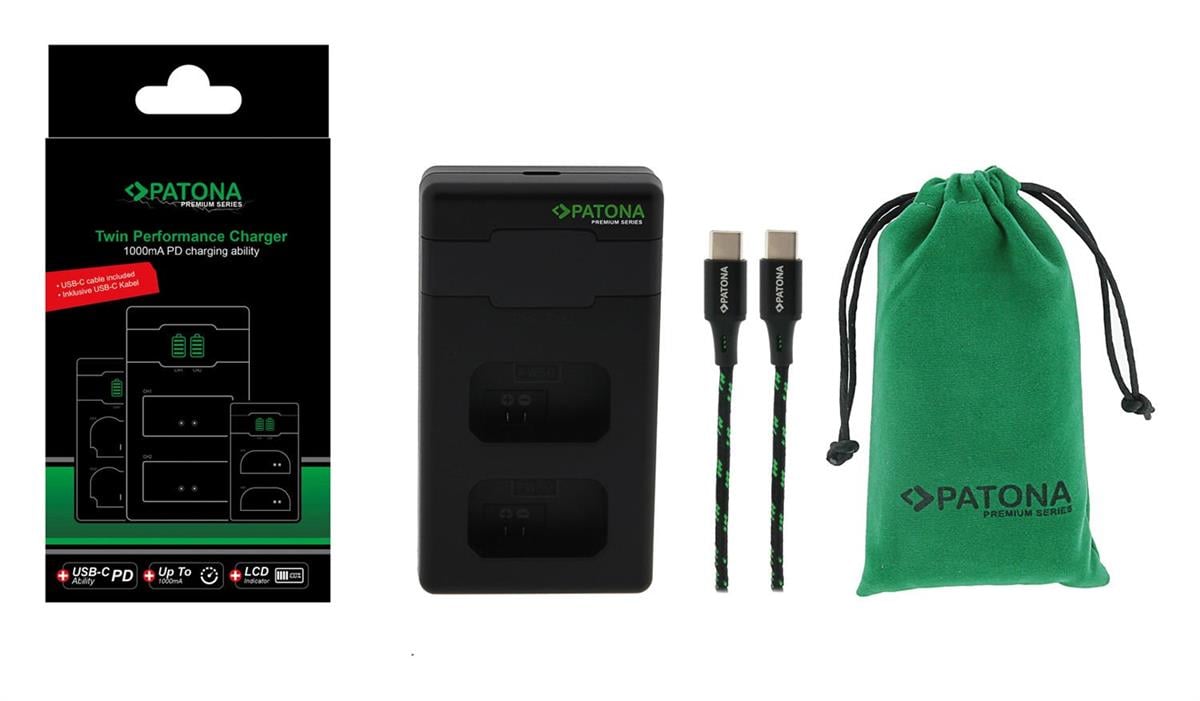 Patona Sony NP-FW50 Premium Twin Performance İkili USB Şarj Aleti Cihazı
