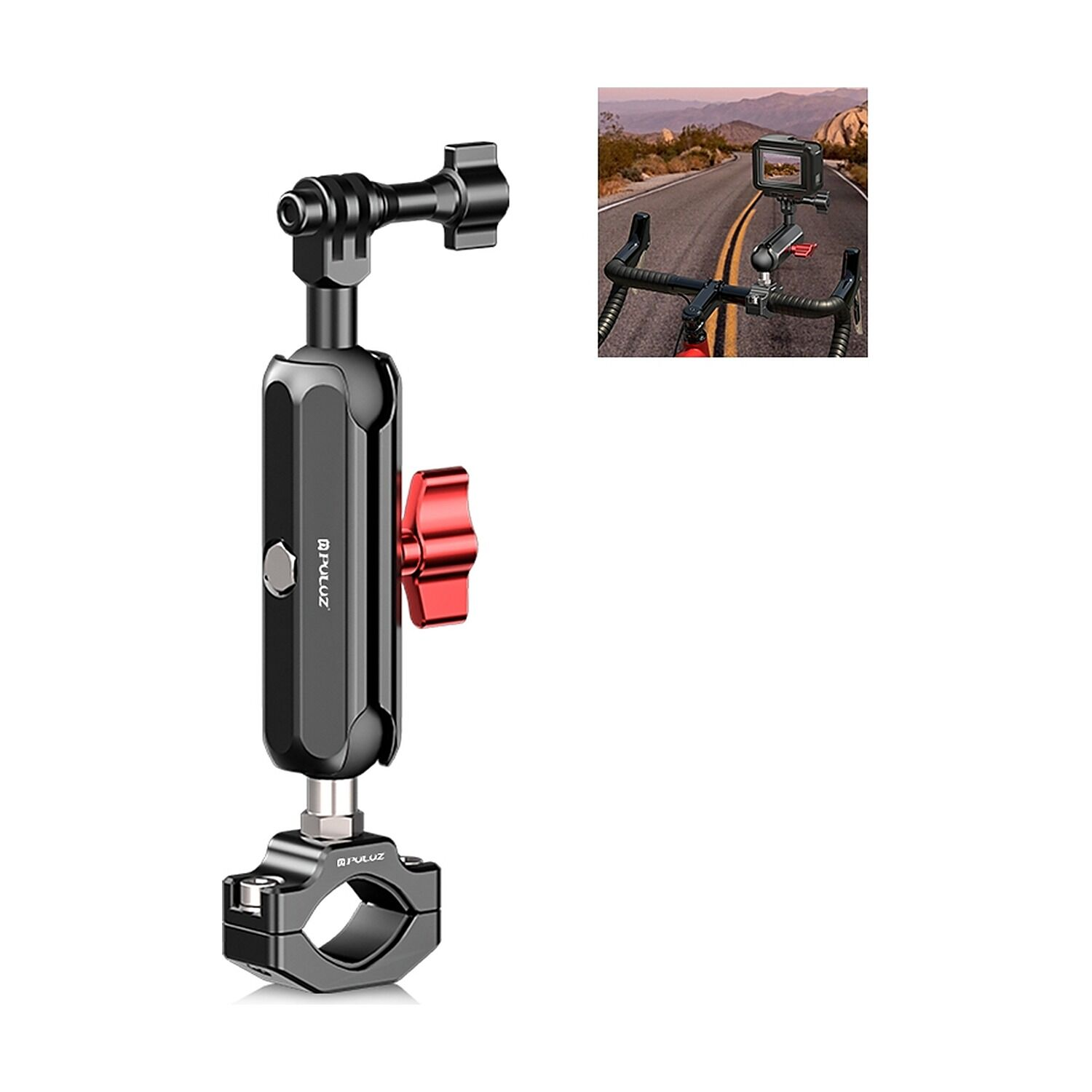 PULUZ Alüminyum Dikiz Aynası Magic Arm Kamera Tutucu Büyük Kıskaç