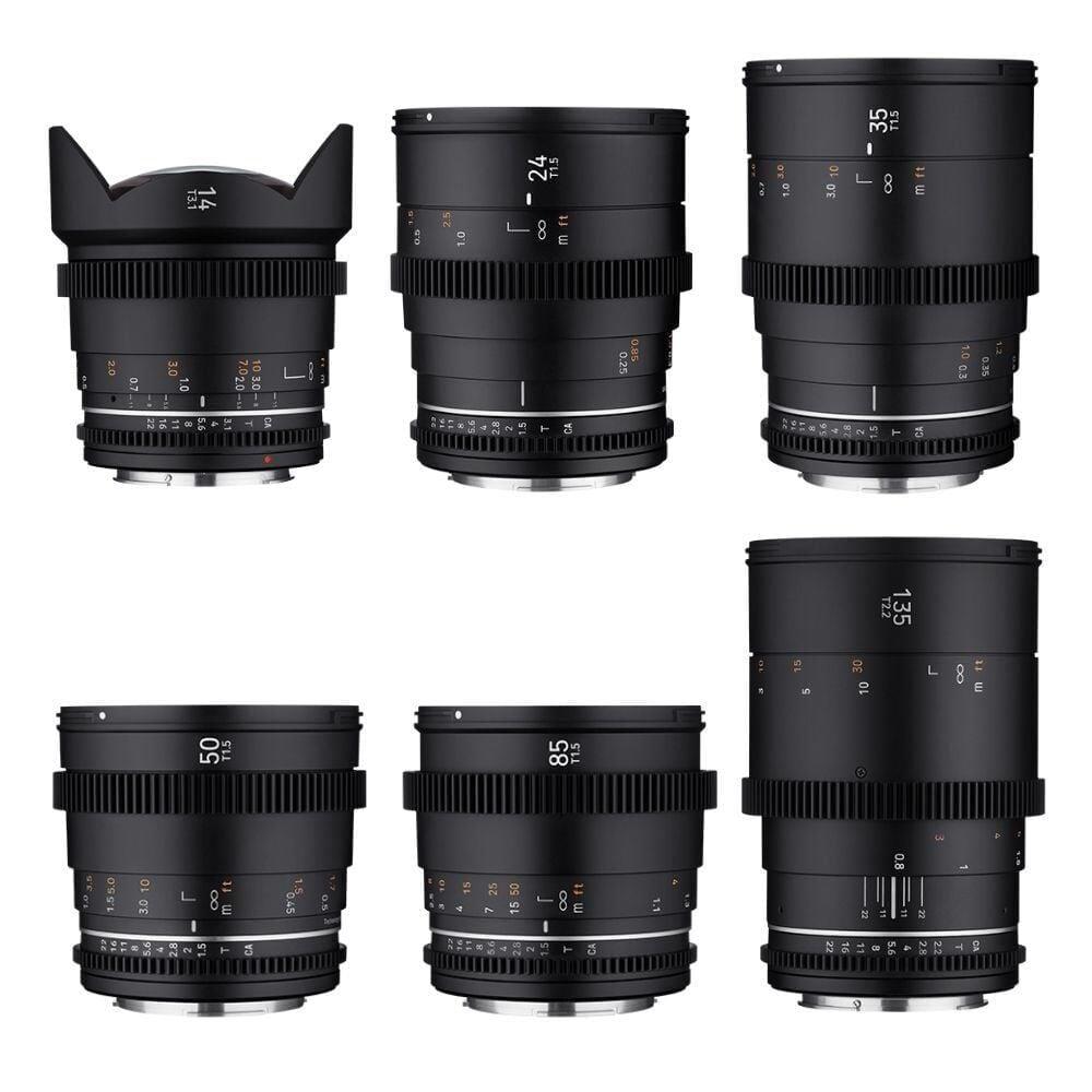 SAMYANG 14/24/35/50/85/135 VDSLR MK II 6'lı Sine Lens Seti (Sony E)