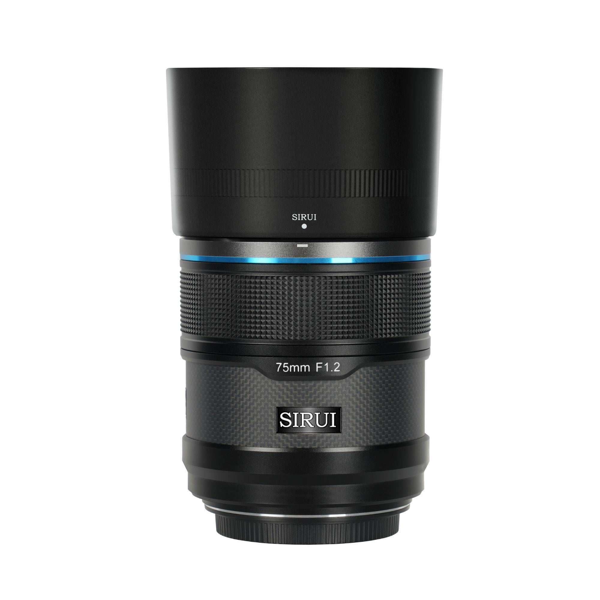 SIRUI Sniper 75mm f1.2 APSC Auto-Focus Lens for Sony E mount – Black/Carbon