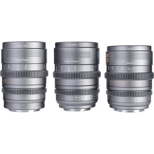 Sirui VP-1 Vision Prime T1.4 Full-Frame Multi-Mount Cine 3'lü Lens Kit