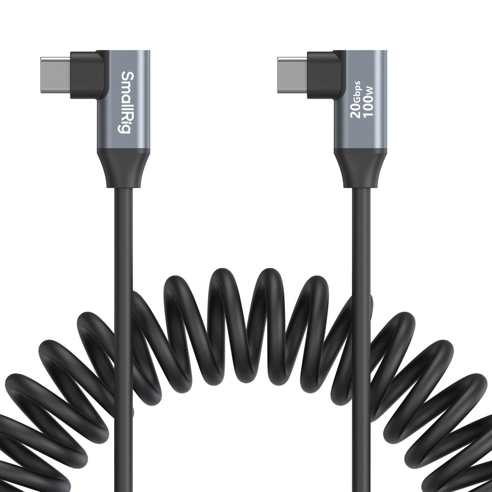 SmallRig 4793 USB-C (Açılı) - USB-C (Açılı) Sarmal Veri Kablosu