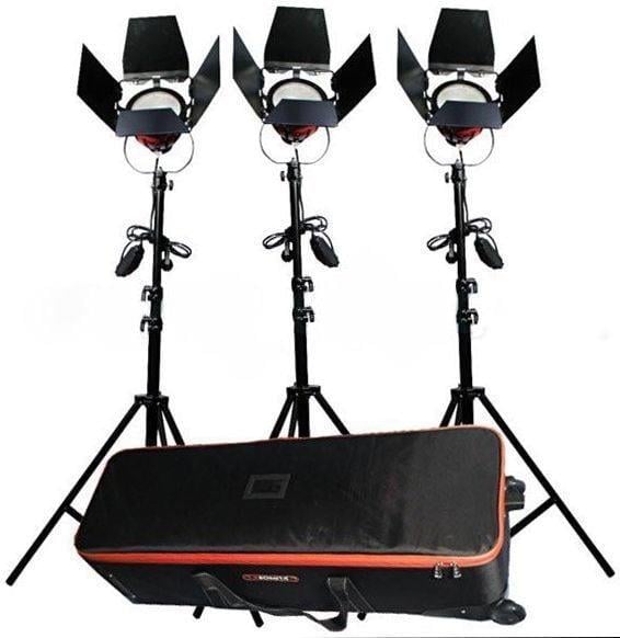 Somita 800 Watt Kırmızı Kafa Sabit Video Işık 3'lü Set