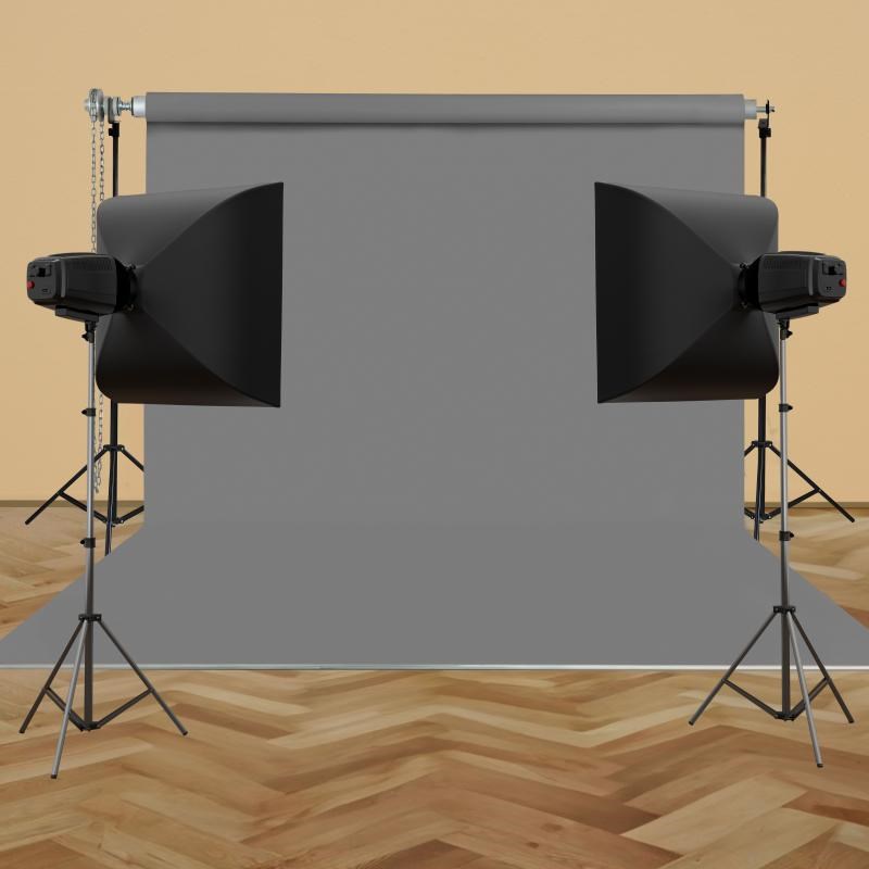 Stüdyo Teknik 270cm x 580cm Taşınabilir Sonsuz Gri Fon Pedesi