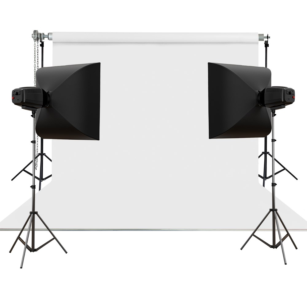 Stüdyo Teknik 270X580Cm Beyaz Taşınabilir Kumaş Fon Perdesi