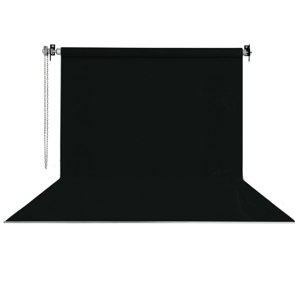 Stüdyo Teknik 270X580Cm Siyah Fon Perde Seti ve Askısı