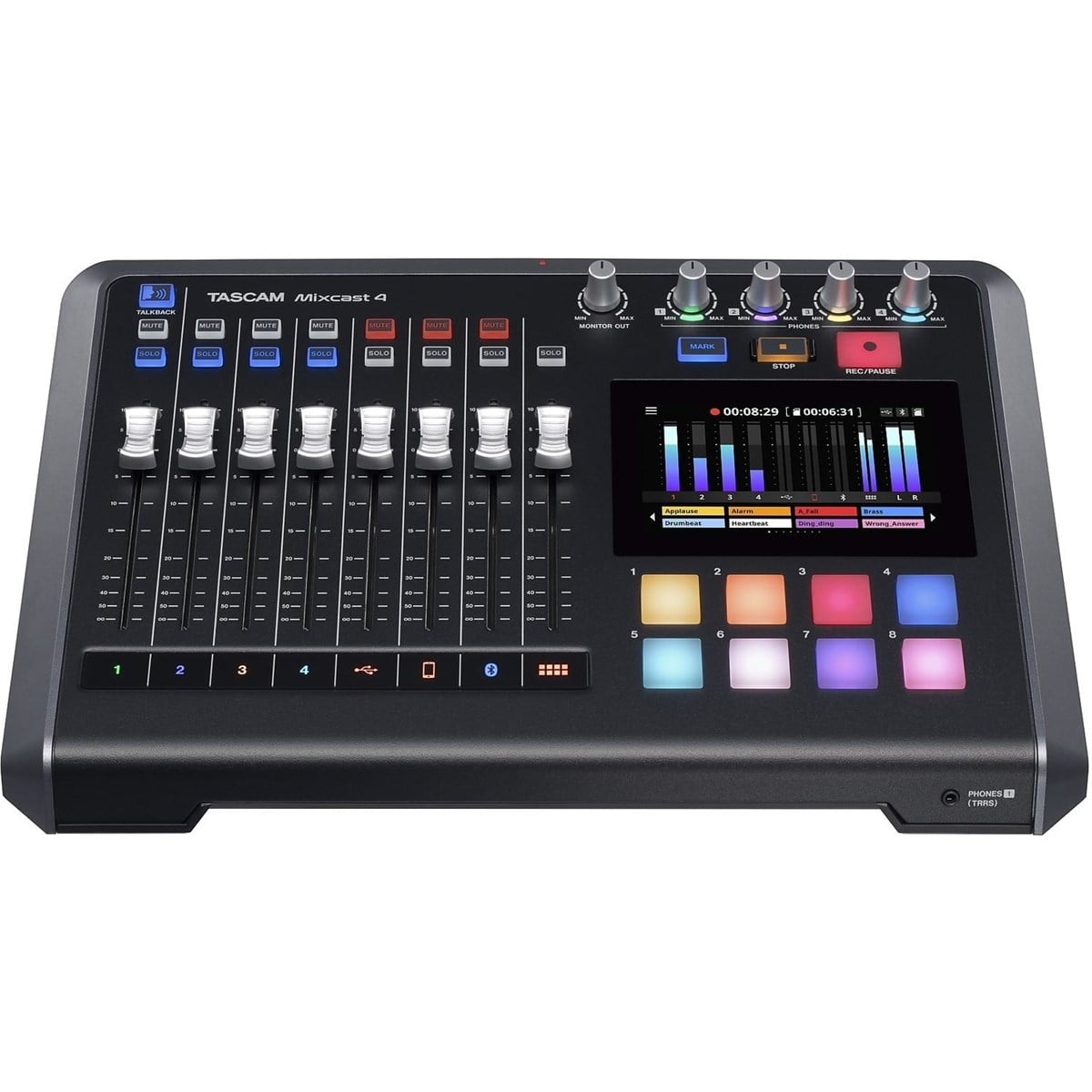Tascam Mıxcast 4 Podcast Yayını İçin 4 Kanal Mikser & Kaydedici ve USB Ses Arabirimi