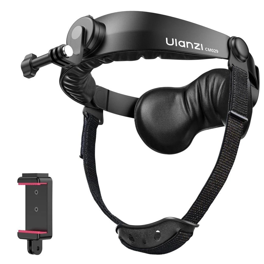 Ulanzi CM029 Ayarlanabilir Aksiyon Kamera ve Telefon Head Mount POV Çekim Sistemi - C098A