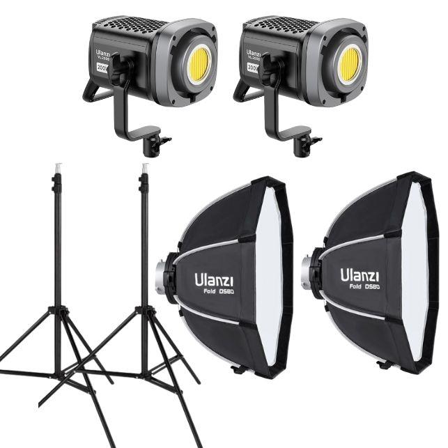 Ulanzi VL-200Bi 200W Led Işık İkili Kit 