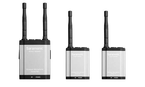 Saramonic Vlink2 Kit 2 (TX+TX+RX) 2.4 GHz Kablosuz Mikrofon 