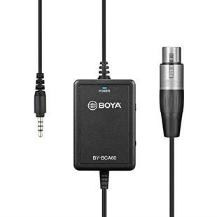 Boya BY-BCA60 48V Phantom Mobil XLR Mikrofon Kablo