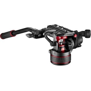 Manfrotto 608 Nitrotech Fluid Video Head and Aluminum Twin Leg Tripod with Ground Spreader (MVK608TWINGA)
