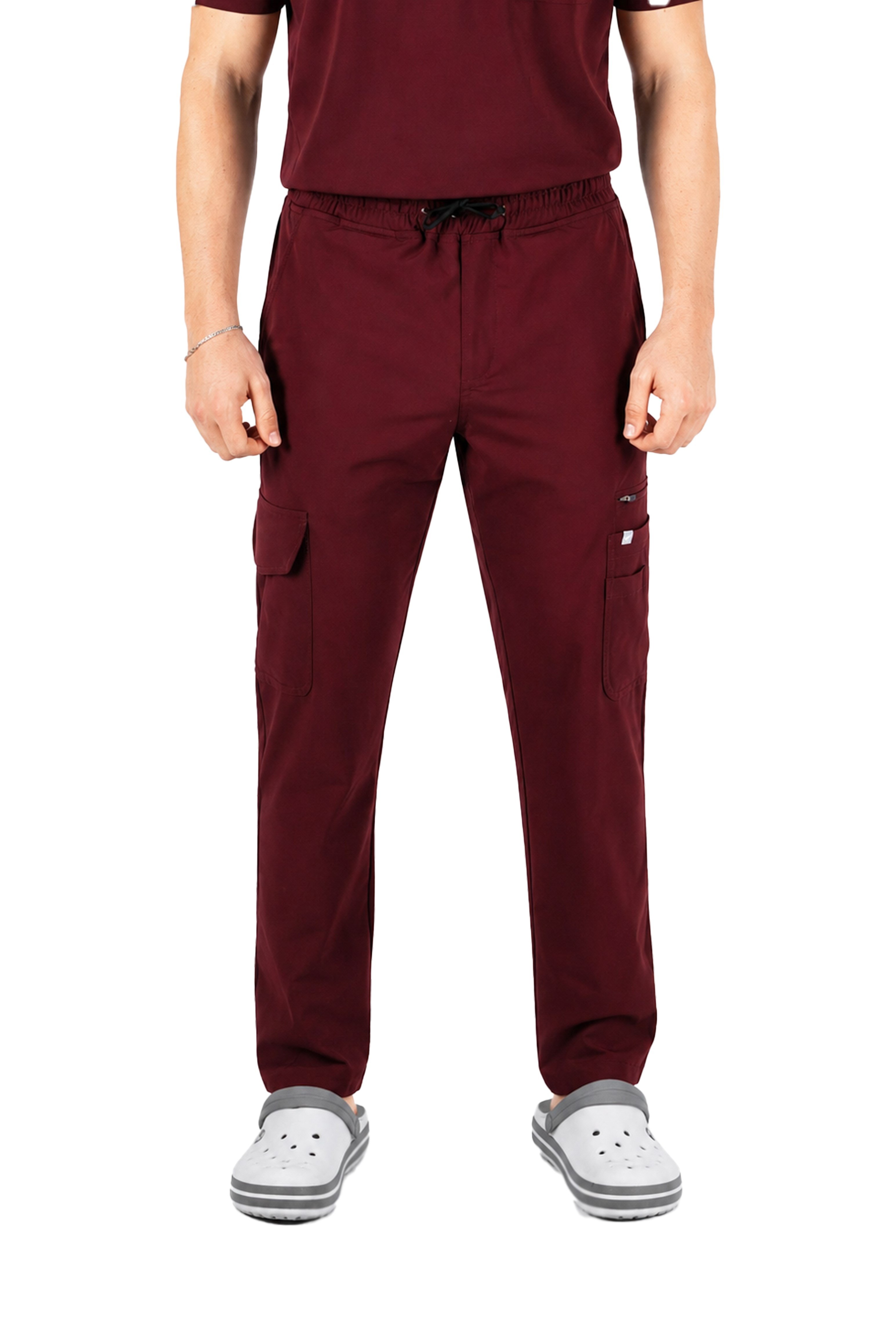 Tasca Vita Bordo Alt Erkek Scrubs Cerrahi Forma - Medikal Giyim Uniform