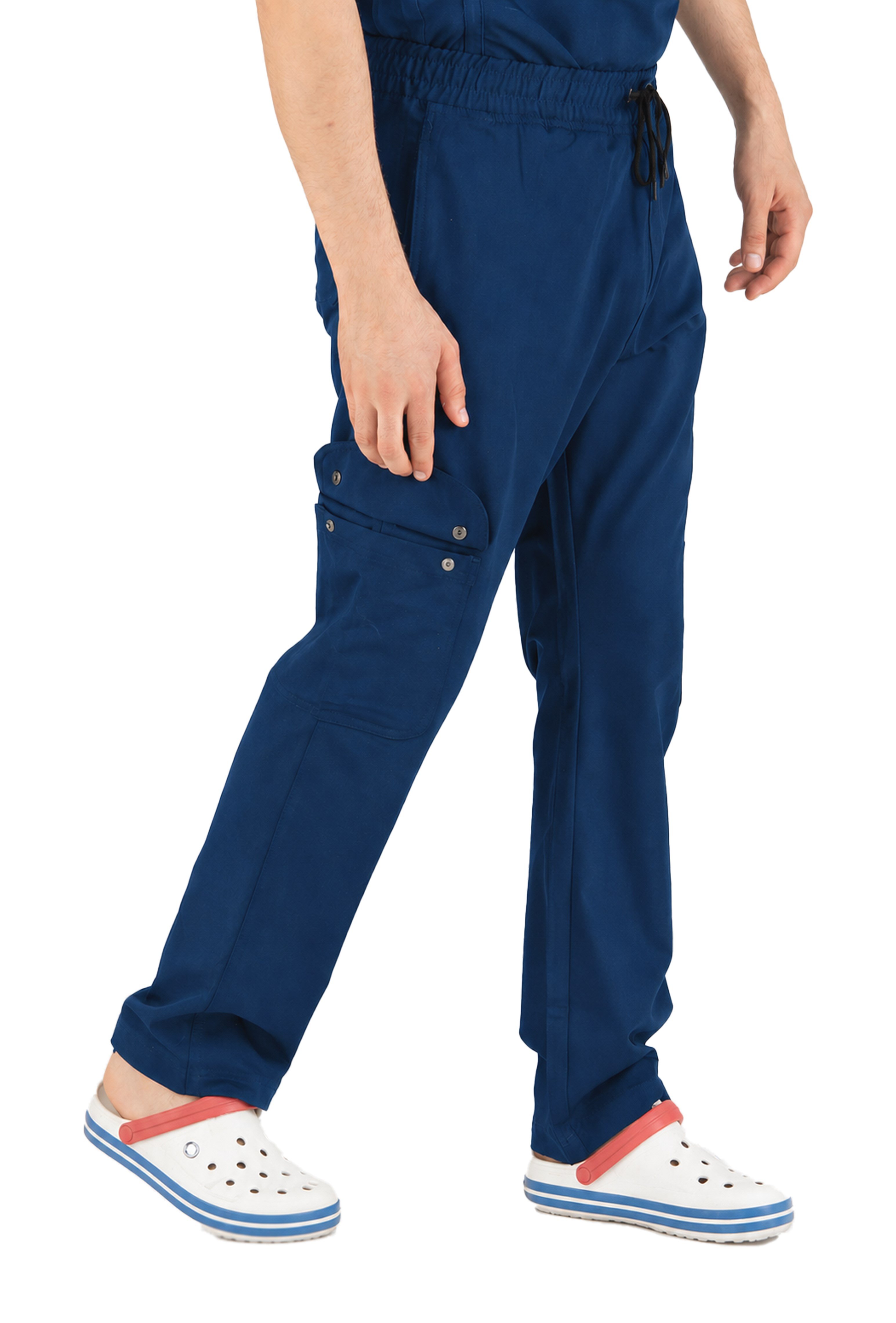 Tasca Vita Saks Mavisi Alt Erkek Scrubs Cerrahi Forma - Medikal Giyim Uniform