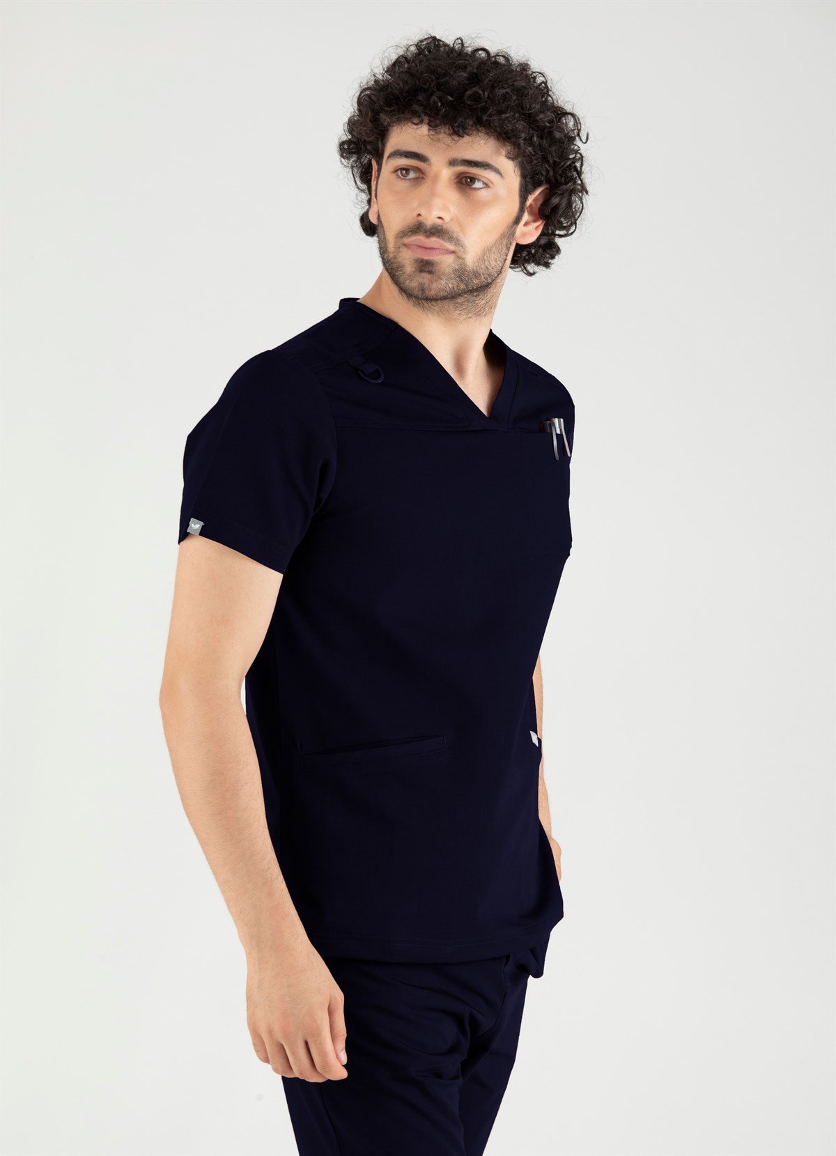 Felice Vita Koyu Lacivert Erkek Scrubs Üst - Medikal Giyim Uniform