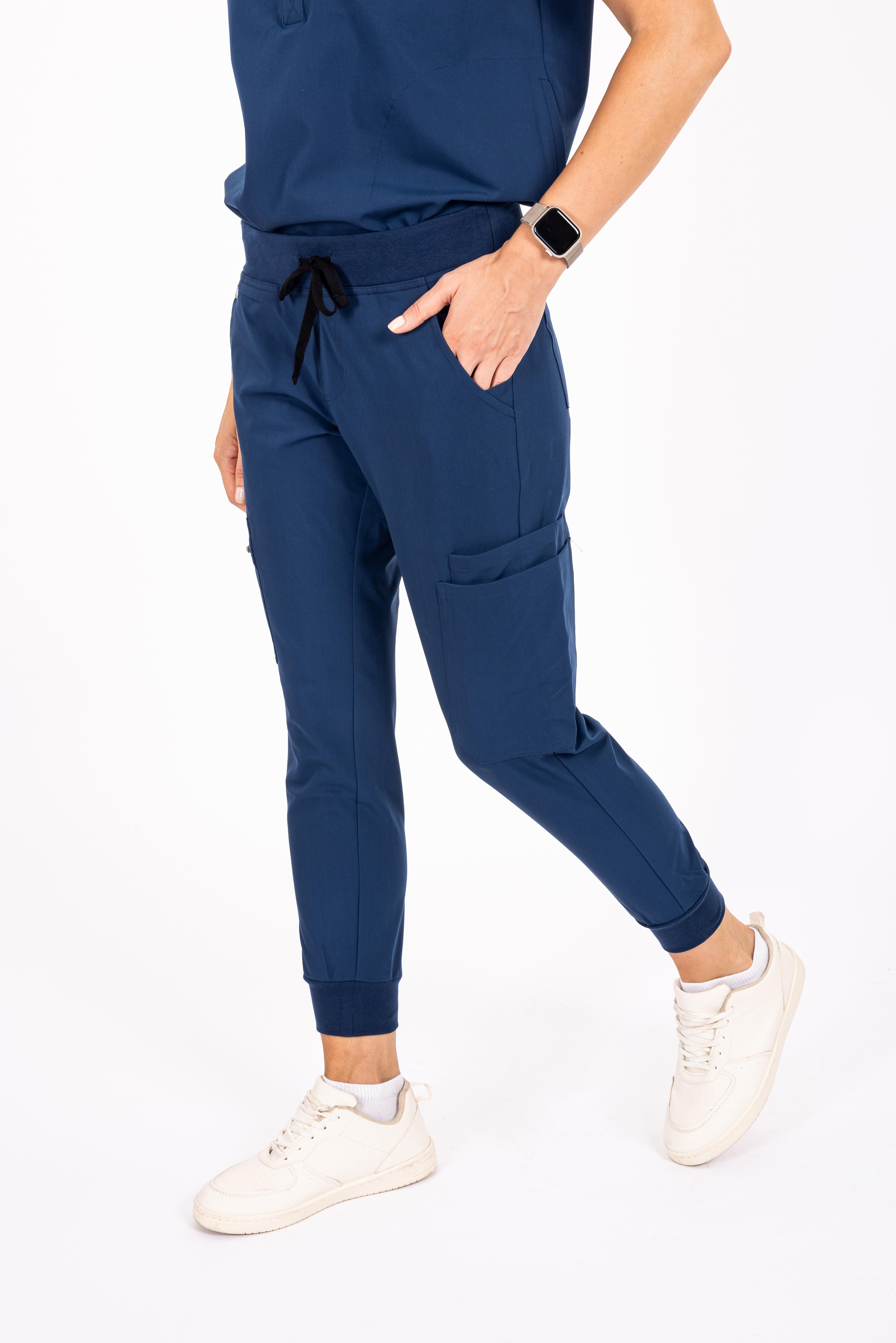 Jogger Vita Saks Mavisi Kadın Scrubs Alt - Medical Giyim Uniform